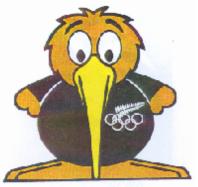 "GOLDIE" THE OFFICIAL NEW ZEALAND OLYMPIC MASCOT