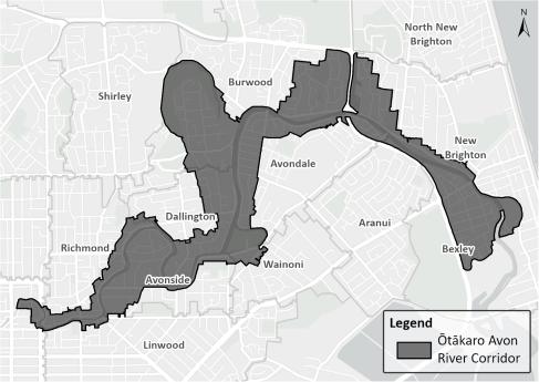 Map of tkaro Avon River Corridor
