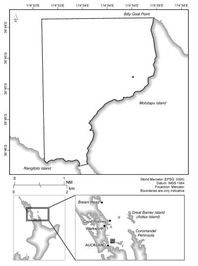 Map of Rangitoto and Motutapu High Protection Area