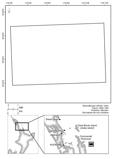 Map of Aldermen Islands / Te Ruamahua (north) High Protection Area