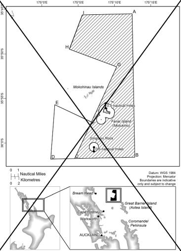 Mokohīnau Islands Seafloor Protection Area