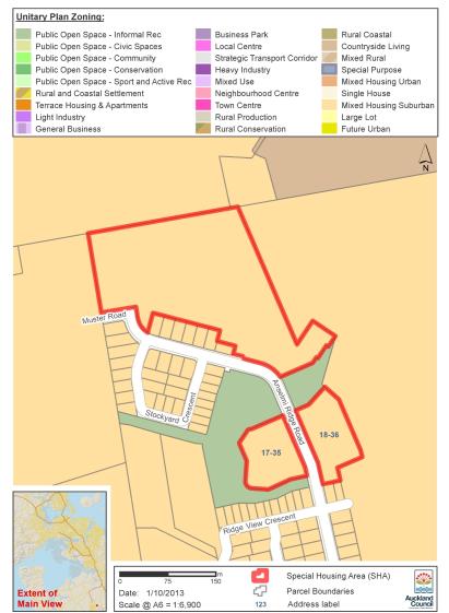 Map of Anselmi Ridge special housing area