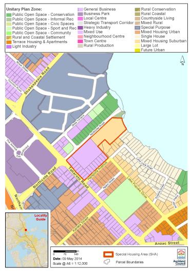 Northcote Road, Takapuna special housing area