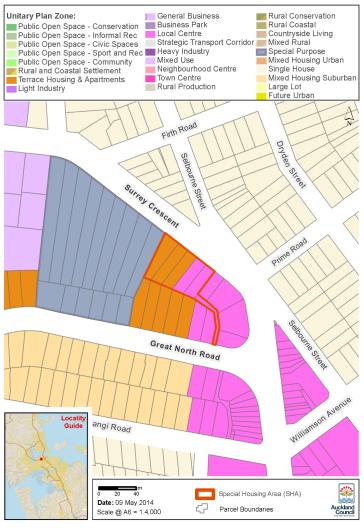 Surrey Crescent, Grey Lynn special housing area