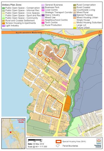 Waterview Cluster special housing area