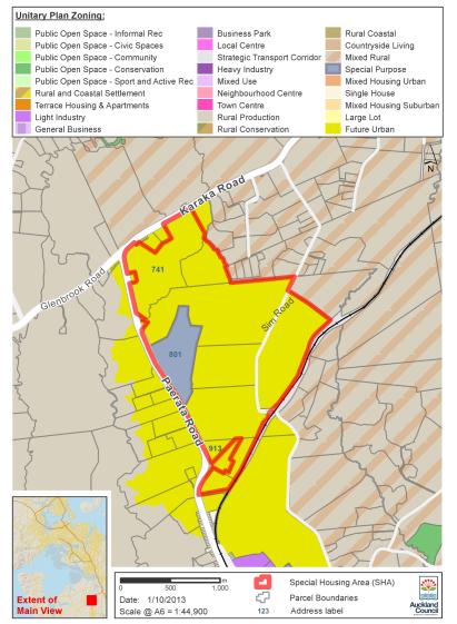 Map of Wesley College special housing area