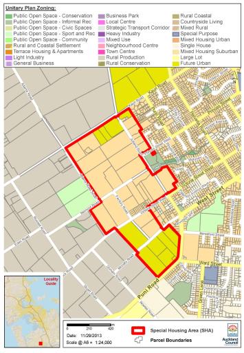 Map of Belmont, Pukekohe special housing area