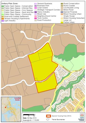 Crows Road, Swanson special housing area