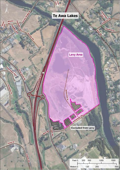 Te Awa Lakes Levy Area