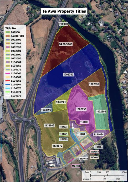 Te Awa property titles